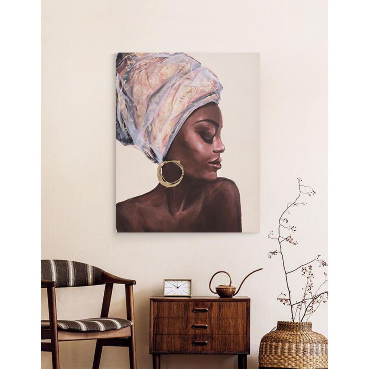 HOMY - Cuadro Canvas Africa Perfil 80X100 CM