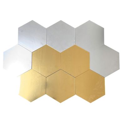 Set x10 Espejos Hex�gono 23x20cm