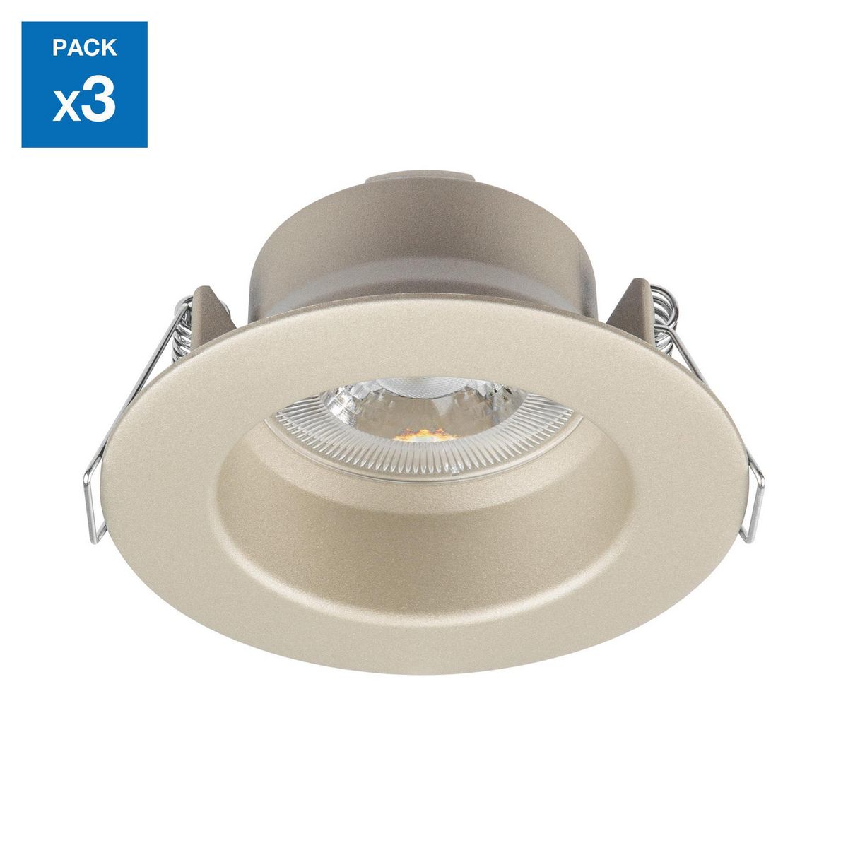 DAIRU - Pack x3 Spot LED Empotrado Circular 5W Luz Fría
