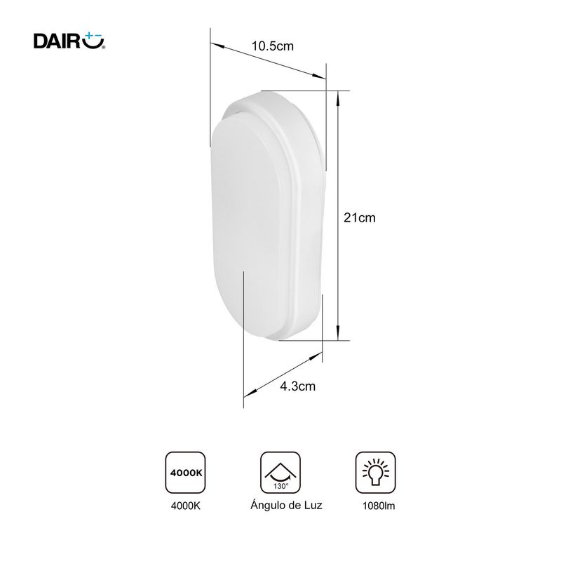 JUST HOME COLLECTION - Tortuga Exterior LED 14W 4000K Blanco