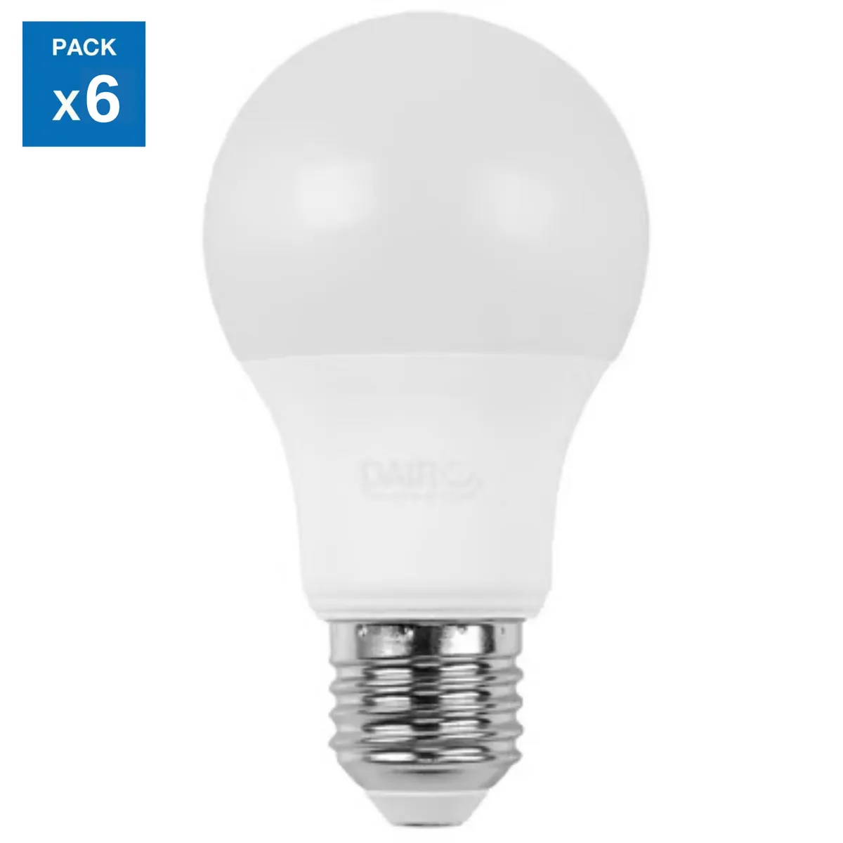 DAIRU - Pack x6 Foco LED A60 E27 7.5W Luz Fría