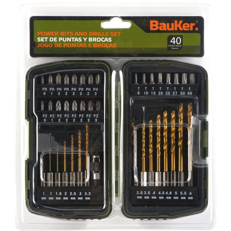 BAUKER - Set Brocas 40 Piezas Bauker
