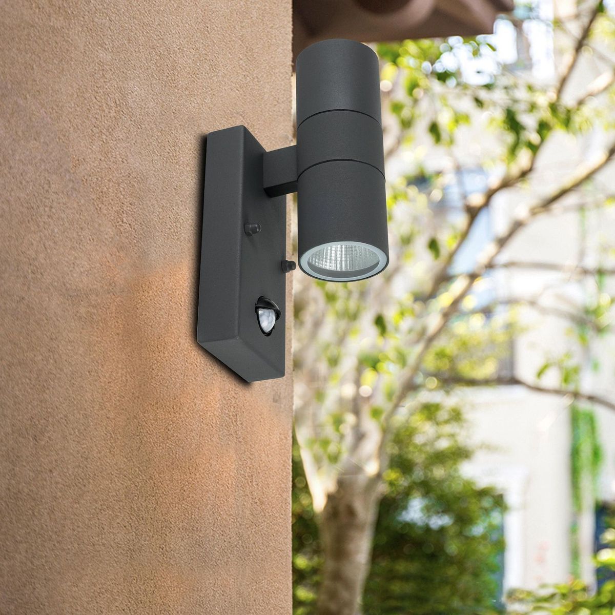 JUST HOME COLLECTION - Braquete De Pared Exterior Led Seoul Con Sensor Gris Oscuro