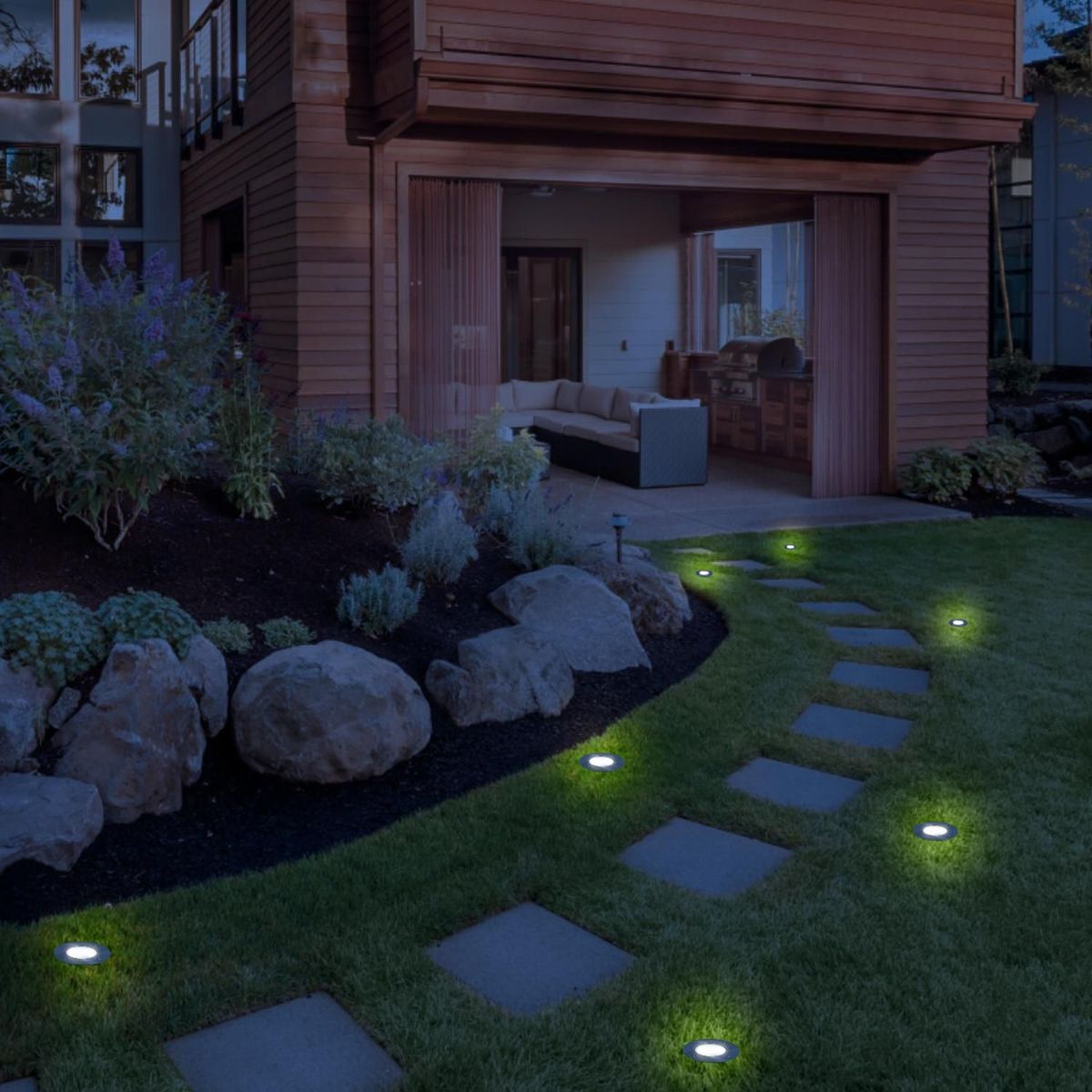 JUST HOME COLLECTION - Panel LED Exterior Piso Circular 7W