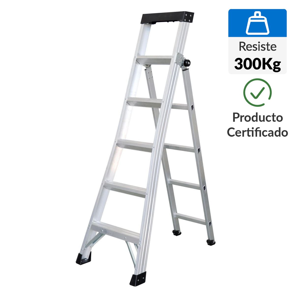 UBERMANN - Escalera Articulada de Aluminio 9 pasos