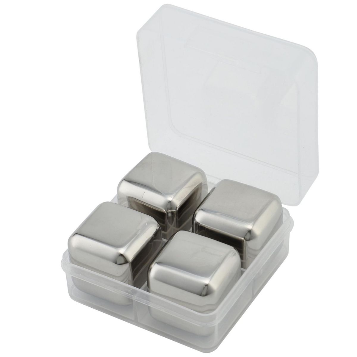 JUST HOME COLLECTION - Juego Cubitos de Hielo Inoxidable 4 Piezas
