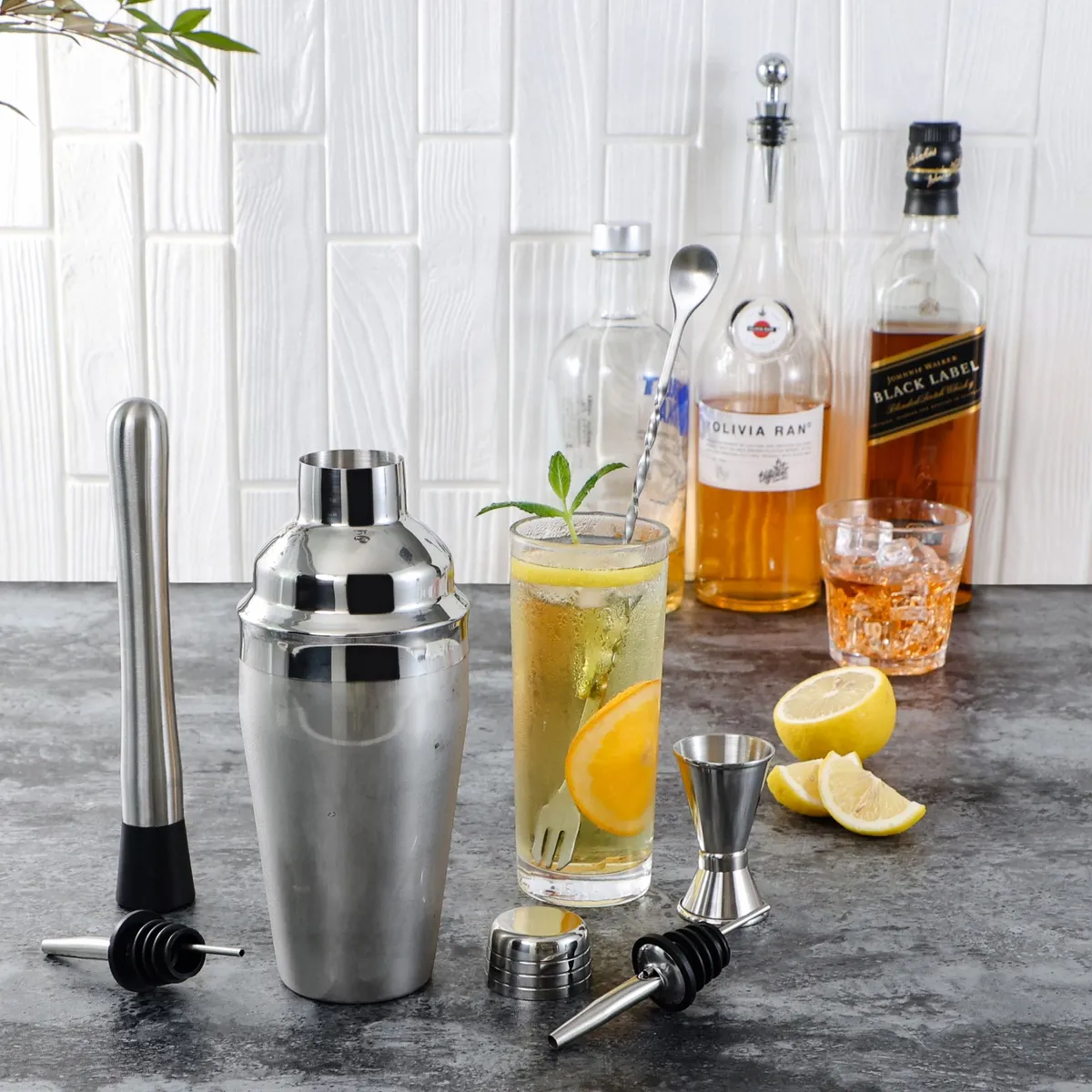 JUST HOME COLLECTION - Juego de Coctelera 6 Piezas