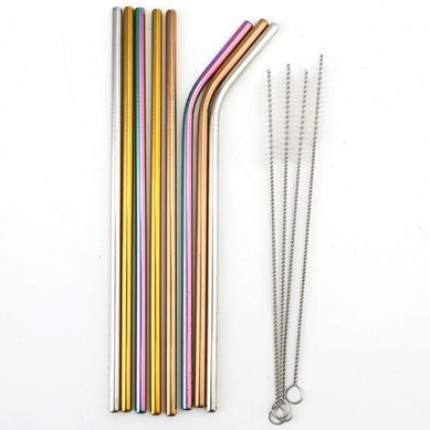 Set 8 Pajitas + 2 Cepillos