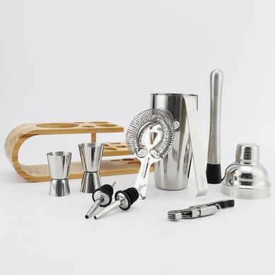 Juego de Coctelera 10 Piezas + Rack