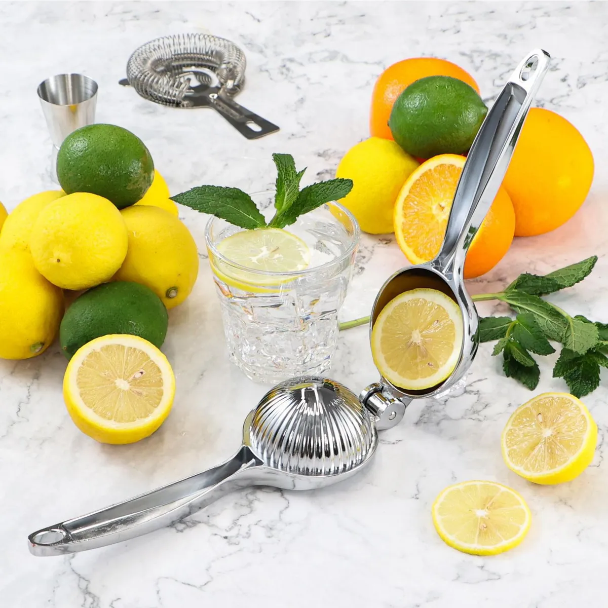 JUST HOME COLLECTION - Exprimidor de Limón Acero Inoxidable