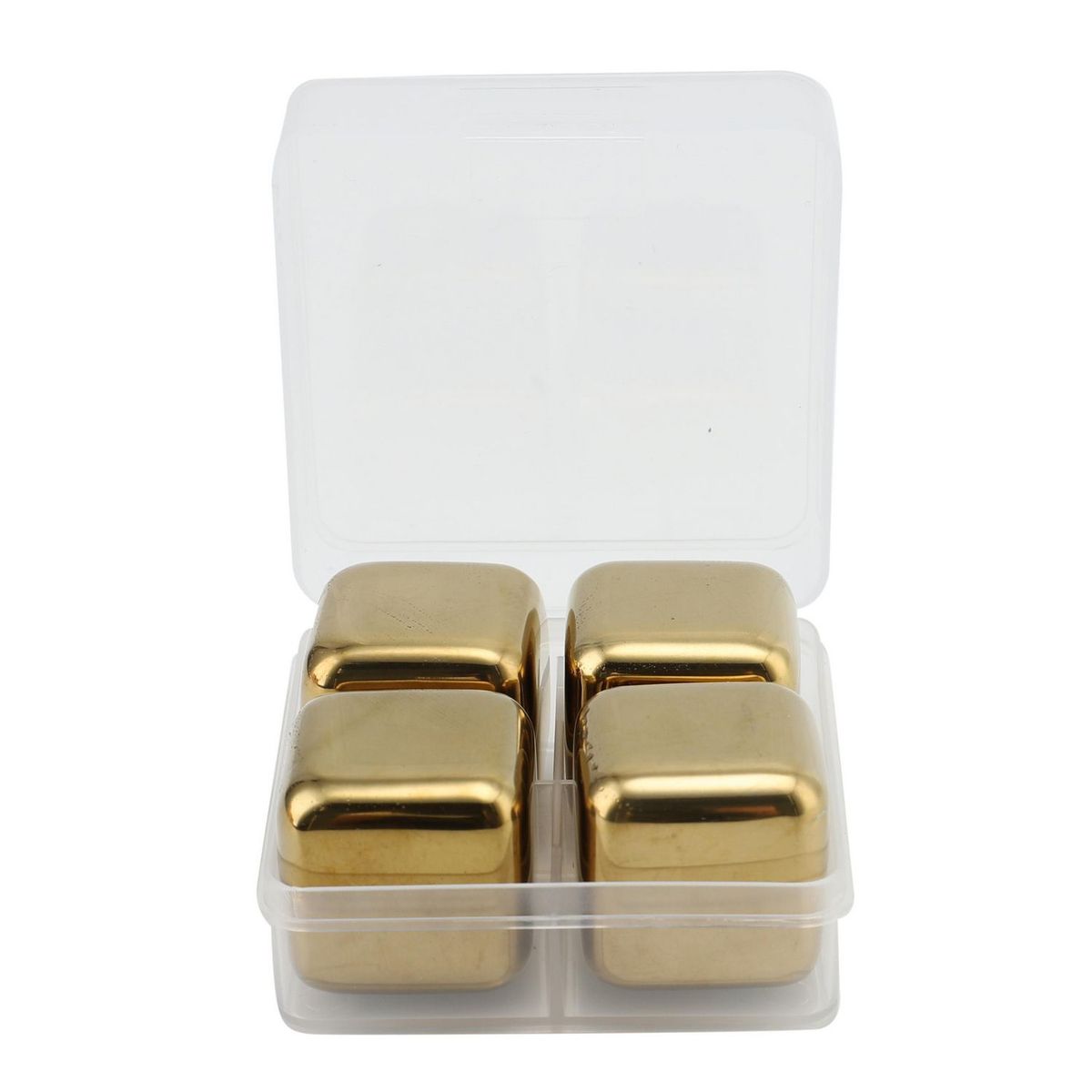 JUST HOME COLLECTION - Juego Cubitos de Hielo Dorado 4 Piezas