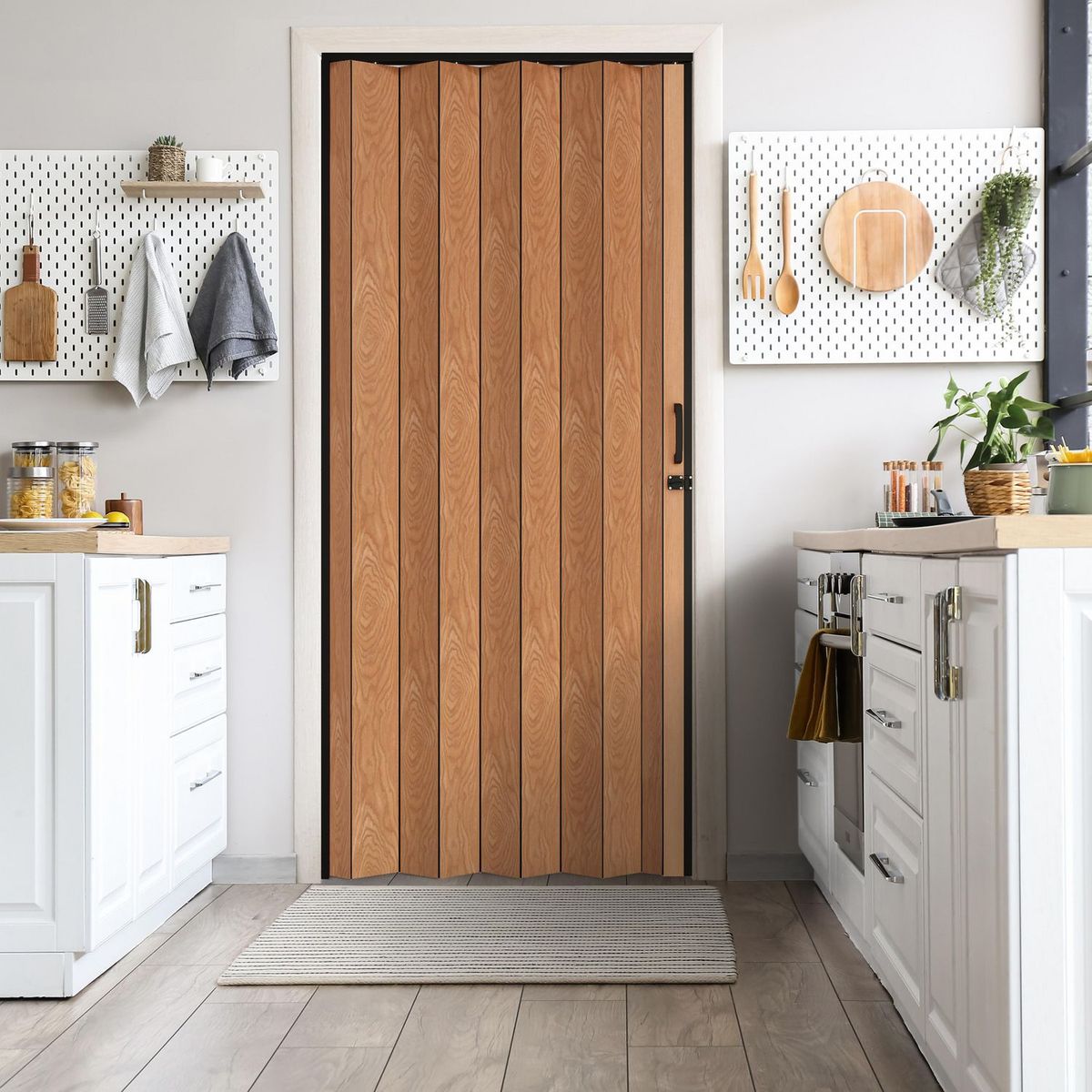 HOGGAN - Puerta Plegable PVC Mila 90X200 cm Goldenoak
