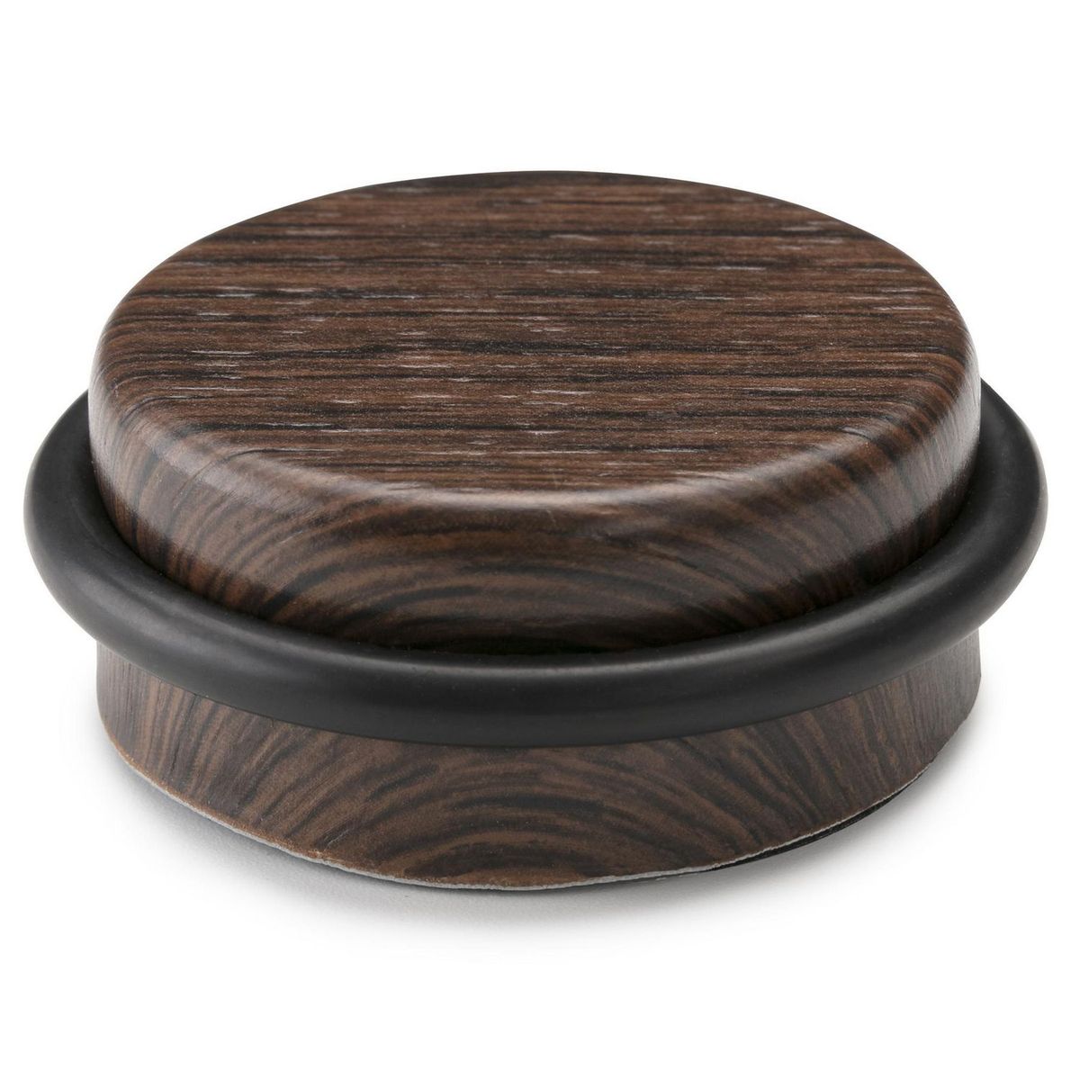 INOFIX - Tope Adhesivo Plástico Metal Decorado Wengue