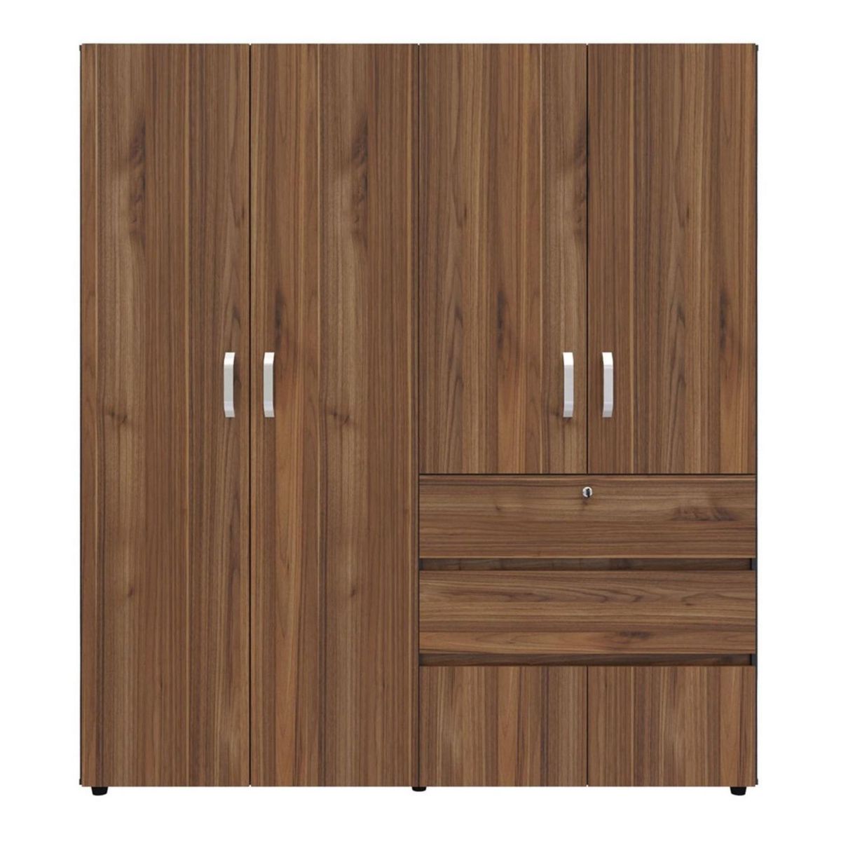 JUST HOME COLLECTION - Ropero 4 Puertas 2 Cajones Melamina Gales