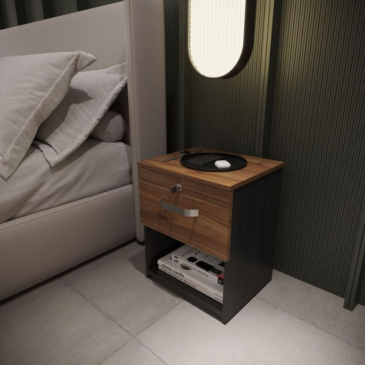 JUST HOME COLLECTION - Velador 1 Cajón con Llave