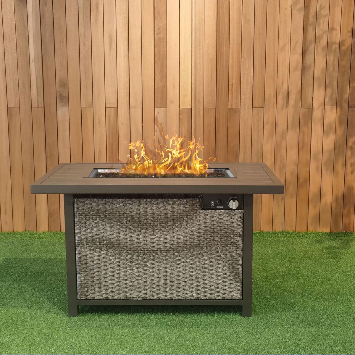 JUST HOME COLLECTION - Mesa de Terraza Café con Fogón/Fire Pit