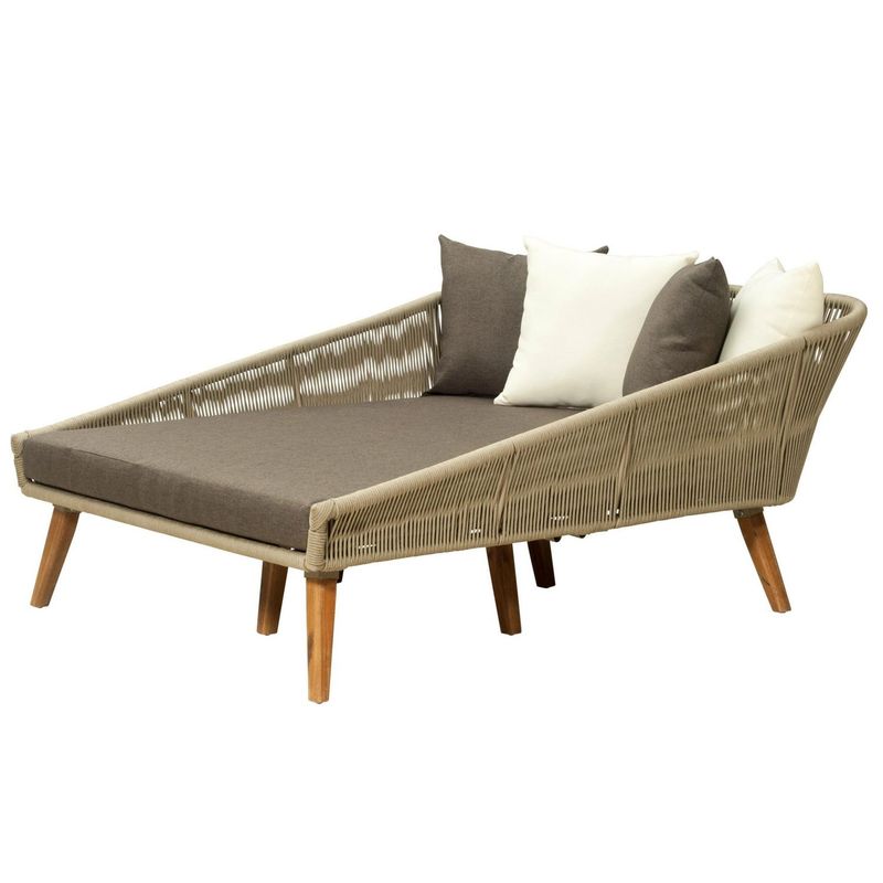 JUST HOME COLLECTION - Reposera Estee para 2 Personas Capuccino