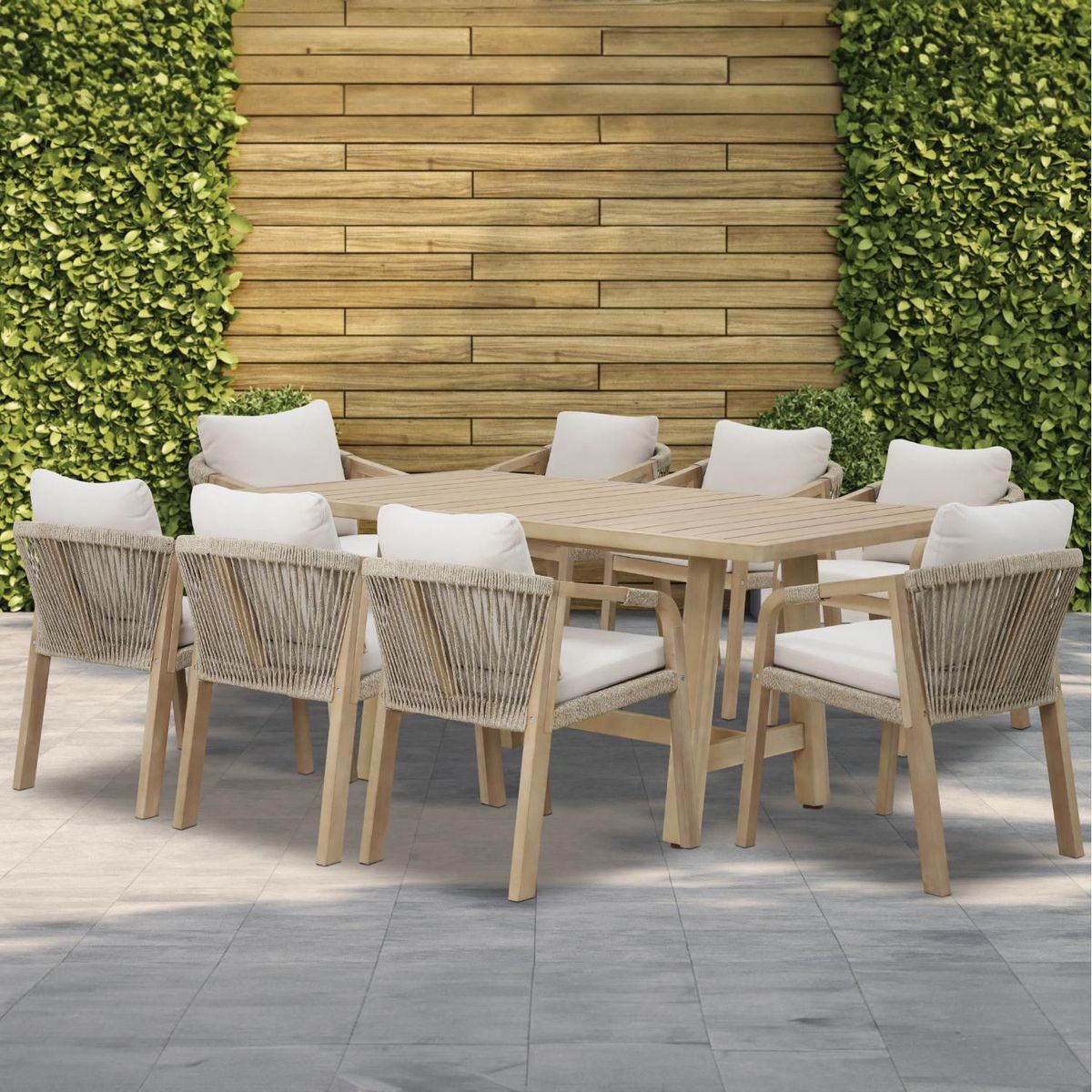 JUST HOME COLLECTION - Juego de Comedor de Terraza Lucca para 8 Personas