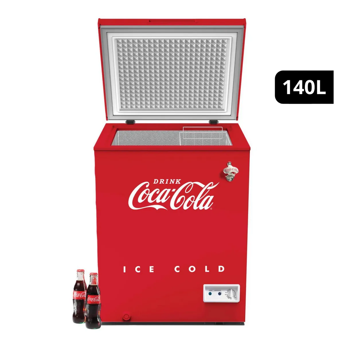NOSTALGIA - Congeladora Nostalgia 140L Coca Cola CKRFCF50CR Rojo