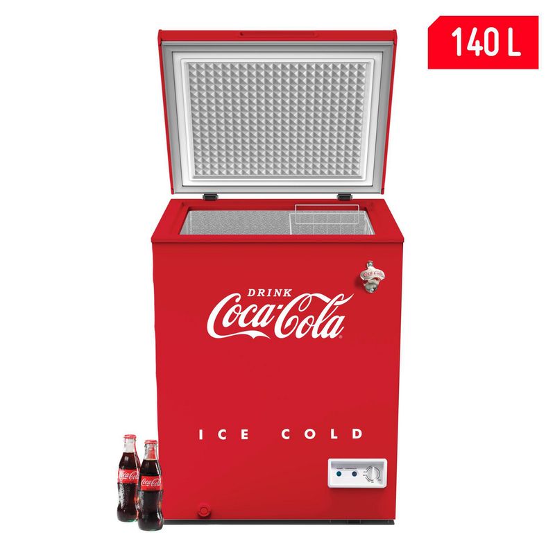 NOSTALGIA - Congeladora Nostalgia 140L Coca Cola CKRFCF50CR Rojo