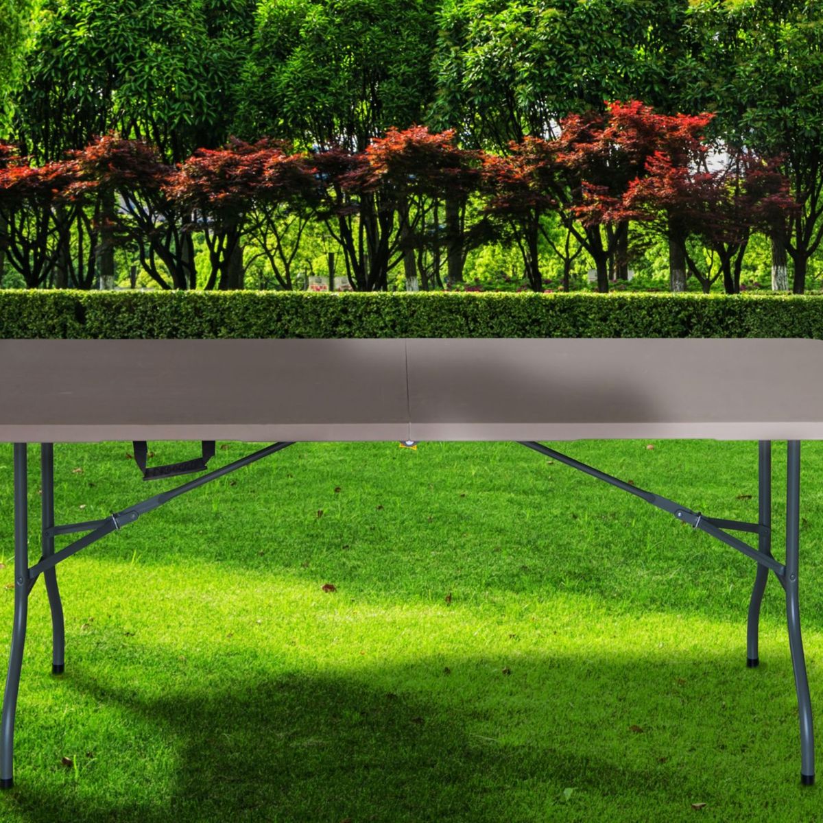 JUST HOME COLLECTION - Mesa Plegable Rectangular Taupe 180CM