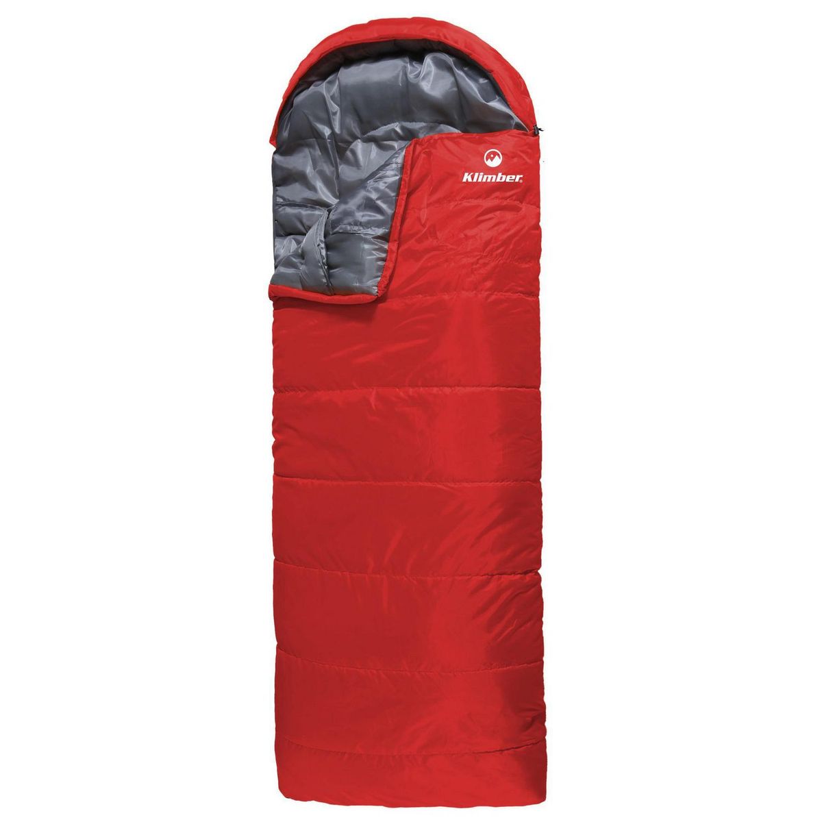 KLIMBER - Bolsa de Dormir con Gorro Momia Rojo/Gris