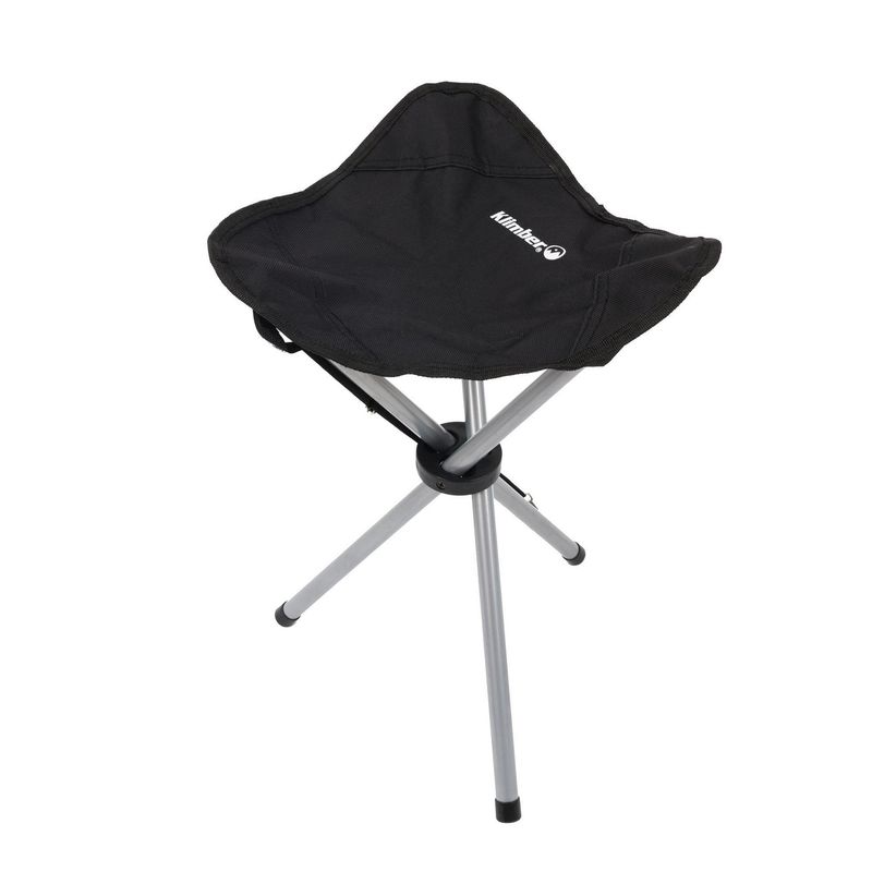 KLIMBER - Silla Plegable Negra para Camping 3 Patas