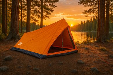 Carpa Para 1 Personas Modelo Minilite Color Naranja