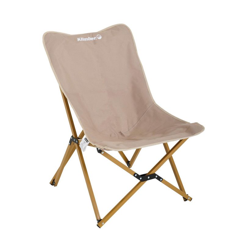 KLIMBER - Silla Plegable Taupe de Camping