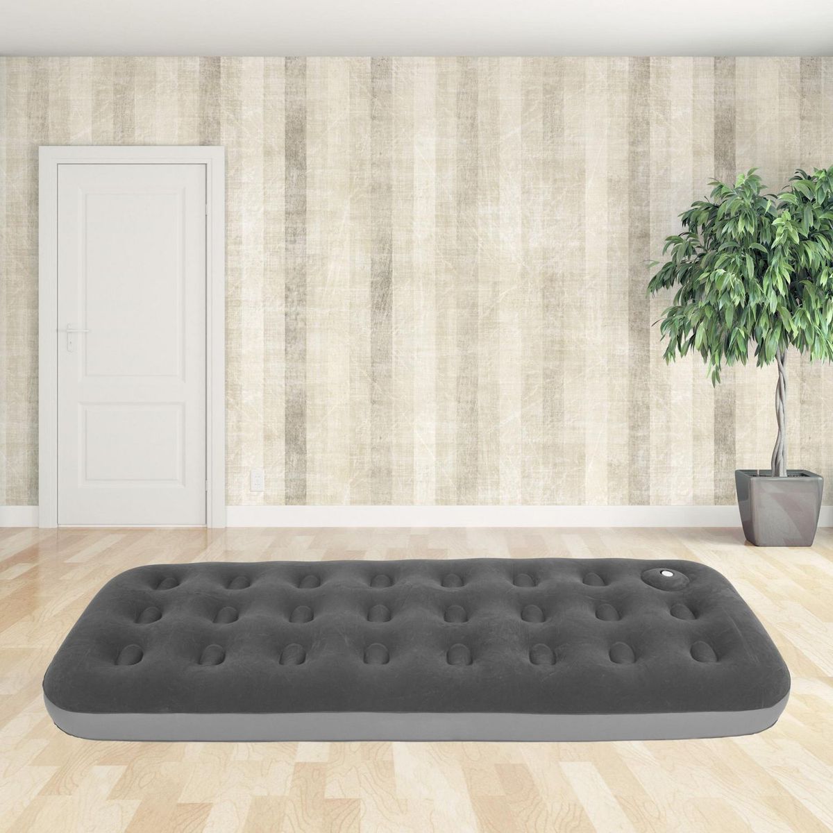 KLIMBER - Colchón Inflable 1 Plaza + Bomba de Pie Interna