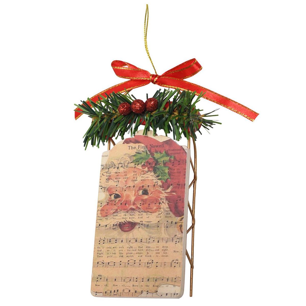 DEAR SANTA - Adorno Navidad Trineo Madera 14cm Noel