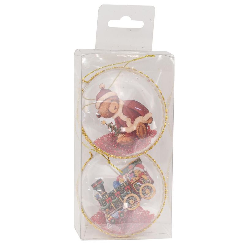 DEAR SANTA - Esfera de Navidad Plano Transparente 2 Piezas 8cm