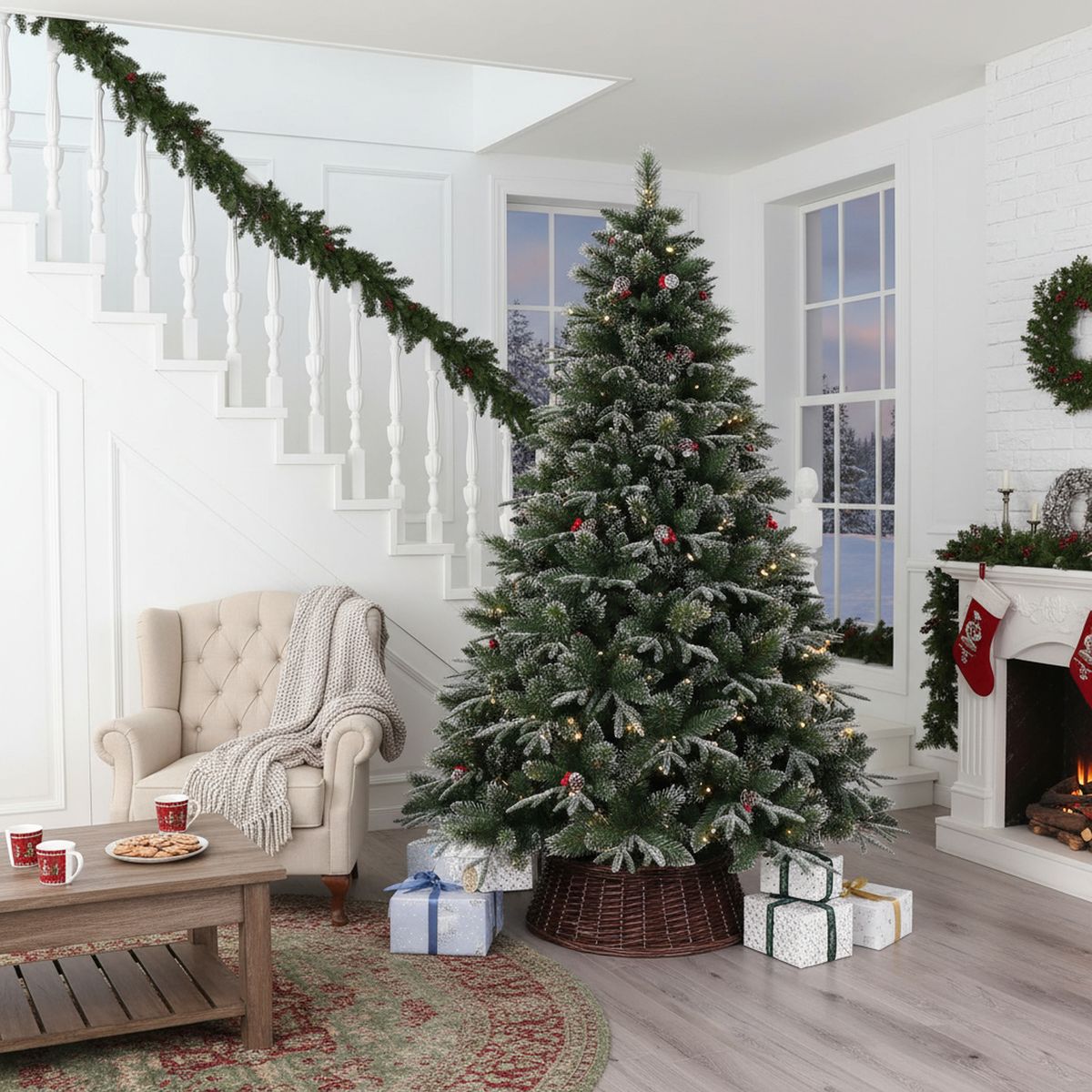 DEAR SANTA - Árbol de Navidad 240cm 1868 Ramas Berries Verde