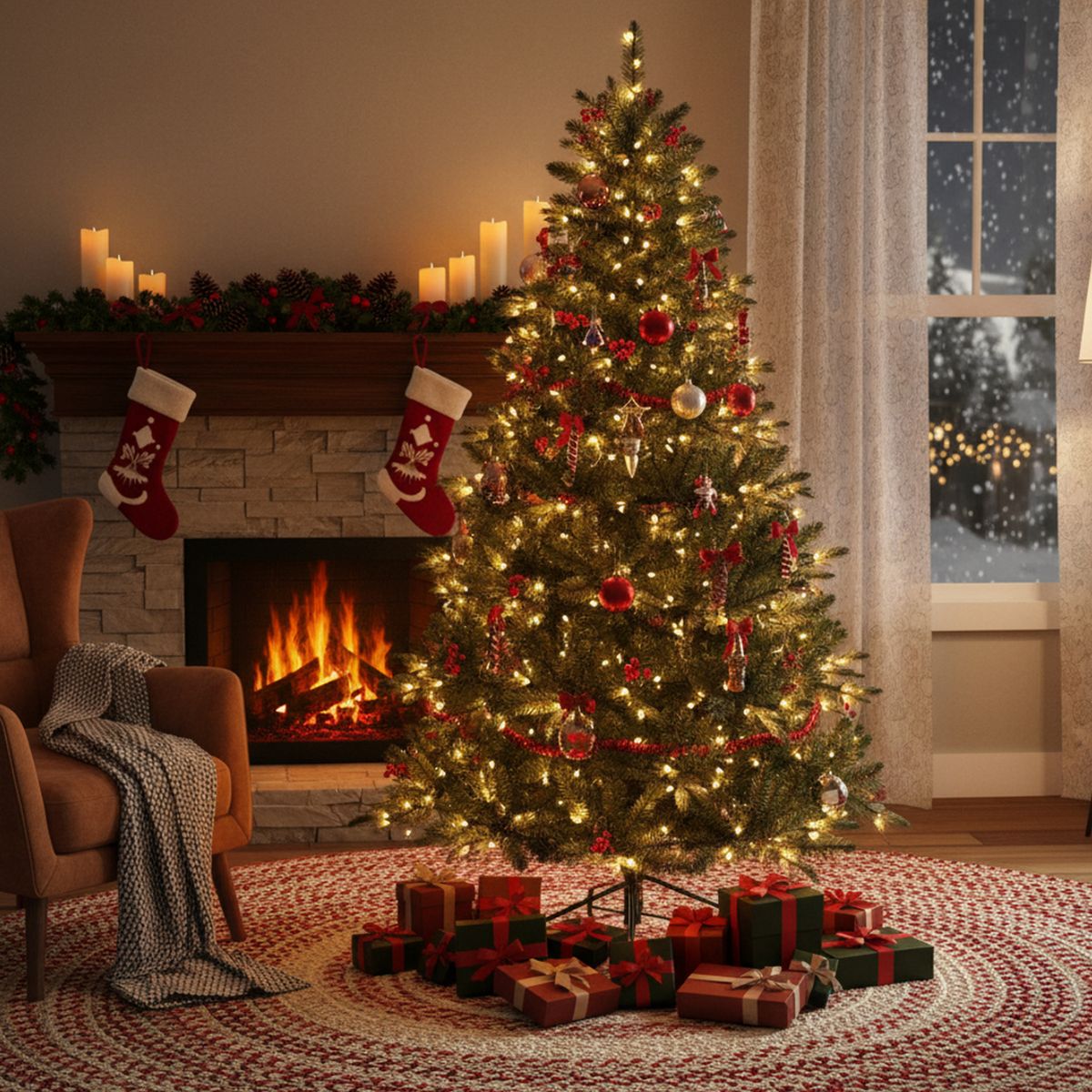 DEAR SANTA - Árbol de Navidad 210cm 1056 Ramas Berries Verde