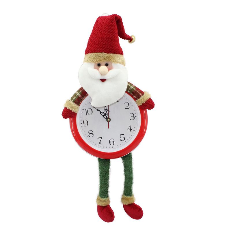 DEAR SANTA - Reloj de Pared Rojo Navideño 24x55 cm