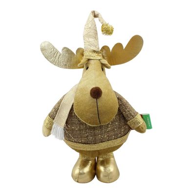 Reno de Pie Dorado Navide�o 40.5 cm