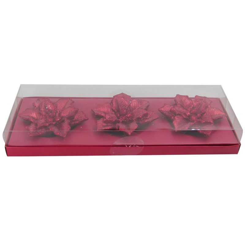 DEAR SANTA - Set Vela Ponset 3.4cm Ro 3Pzas