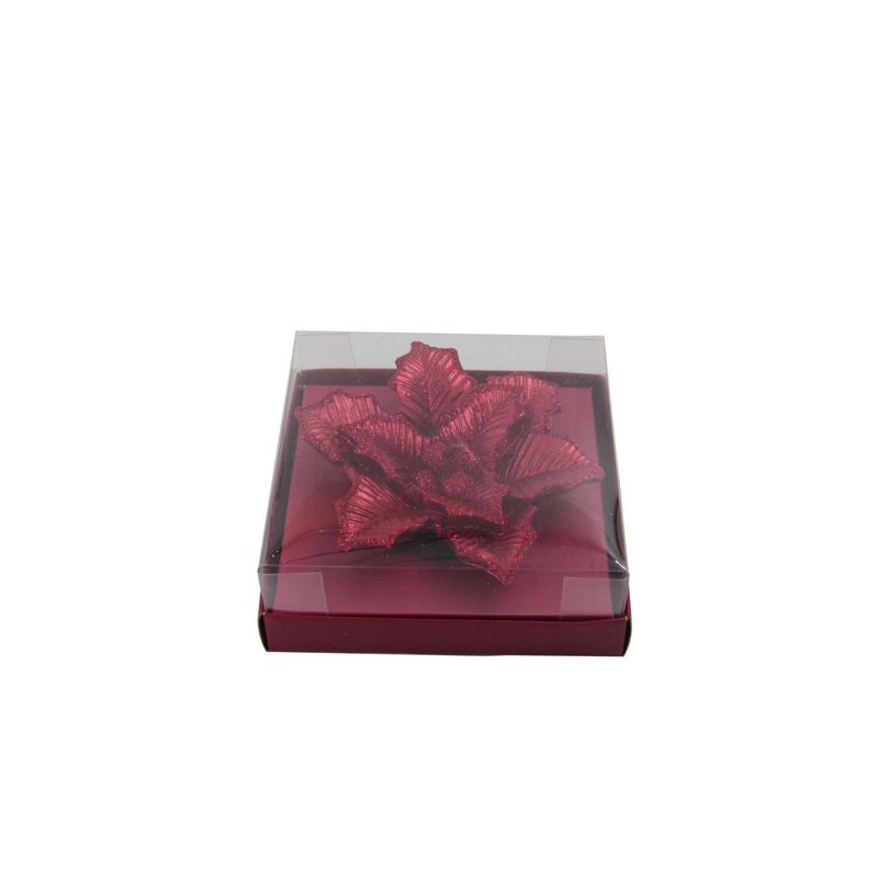 DEAR SANTA - Vela Ponsettia Rojo 11.7X4.2cm
