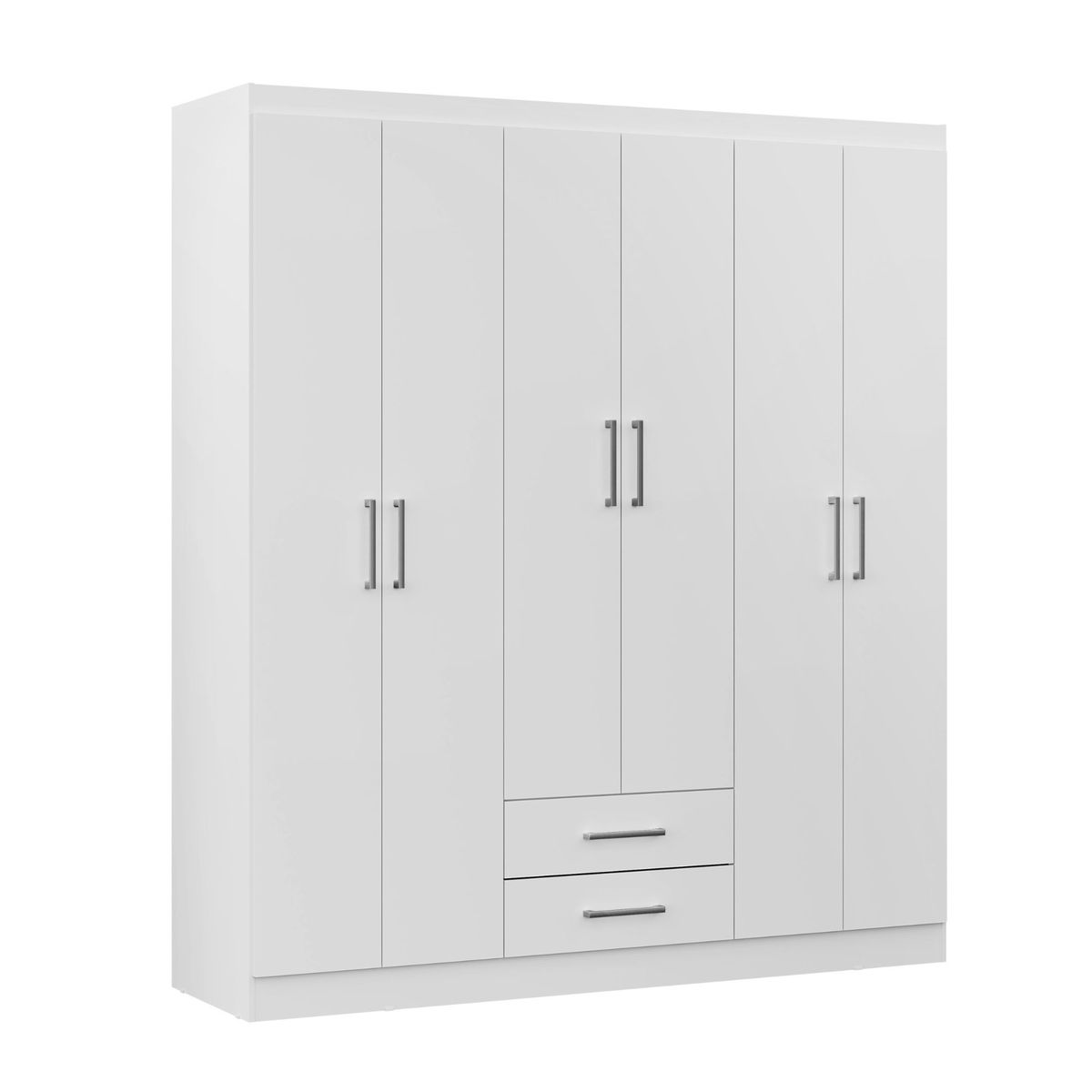 CASA BONITA - Ropero 6 Puertas 2 Cajones 162x47x183cm