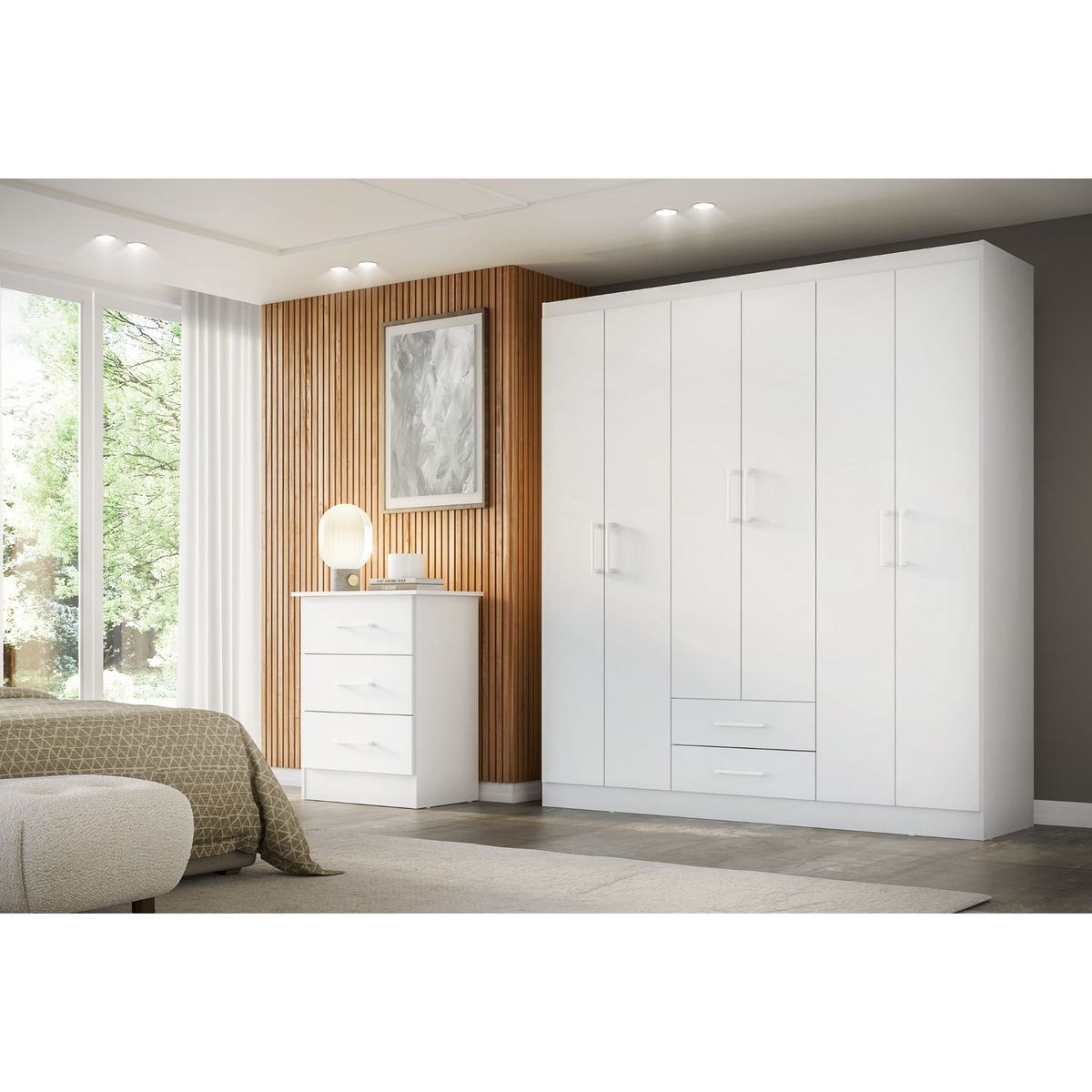 CASA BONITA - Cómoda 3 Cajones Blanco 60x39x78cm