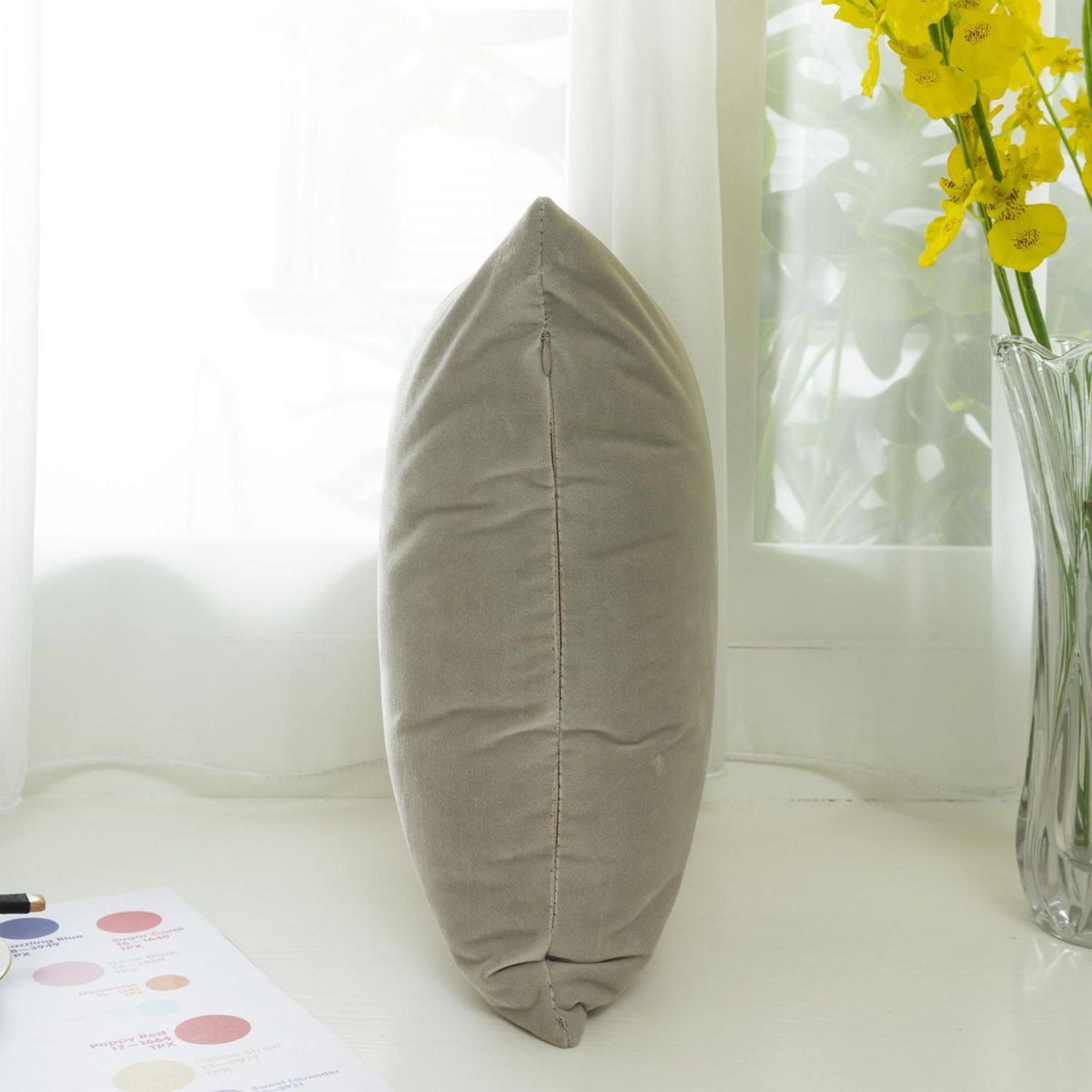 JUST HOME COLLECTION - Cojín 46x46cm Velvet Crudo