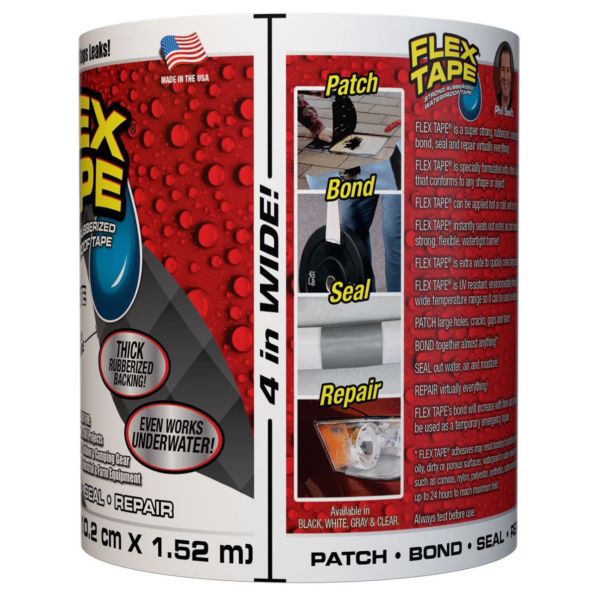 FLEX TAPE - Cinta Sellante Blanca 10.2cm x 1.5m