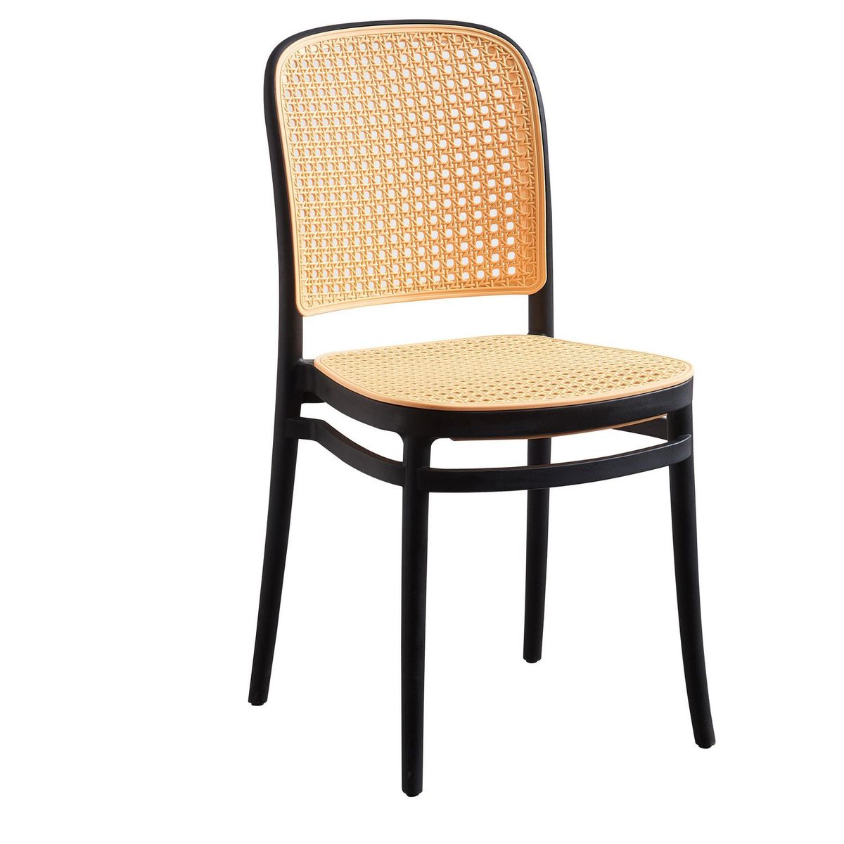 JUST HOME COLLECTION - Silla de Plástico Beige/Negra