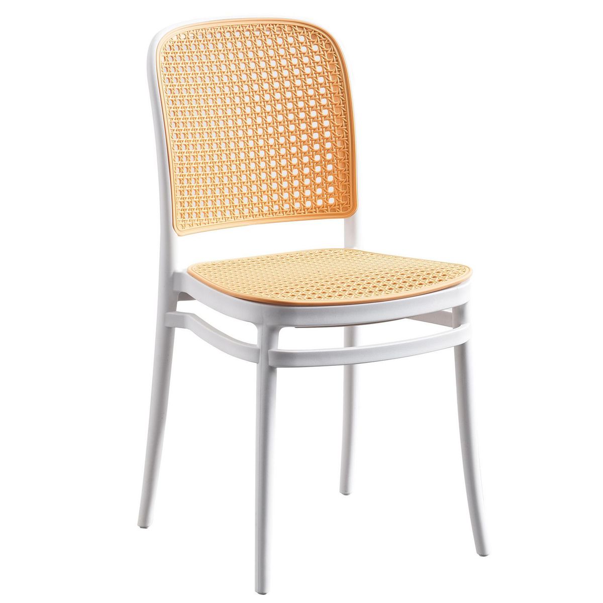 JUST HOME COLLECTION - Silla de Plástico Beige/Blanca