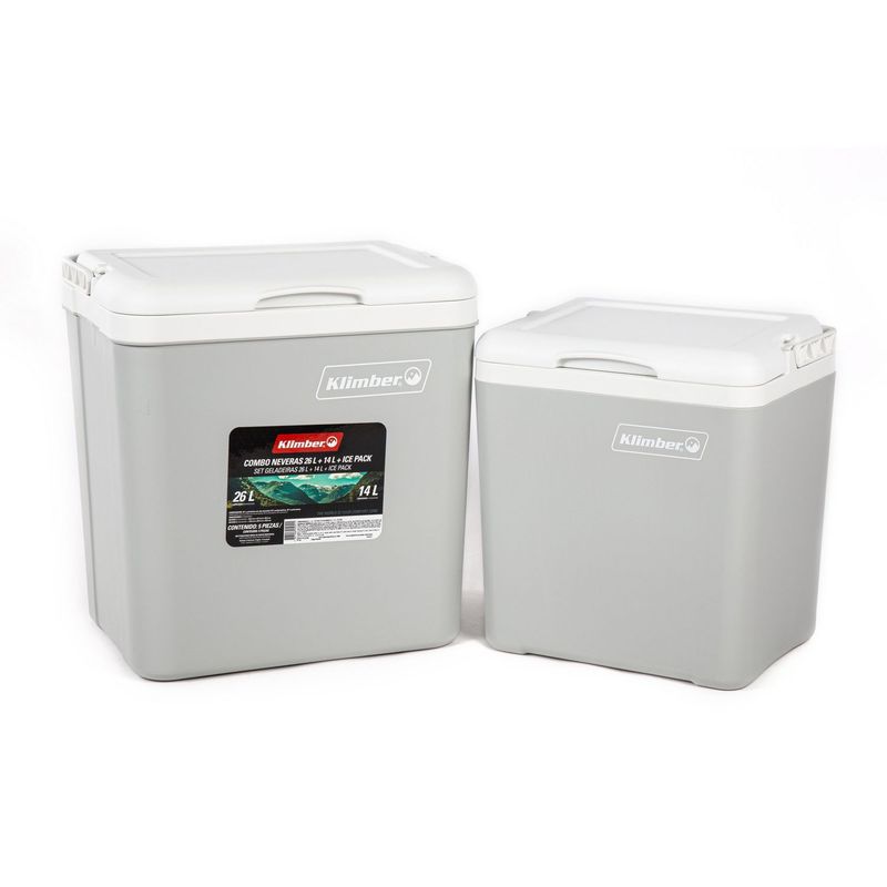 KLIMBER - Combo Cooler Klimber 26L/14L Gris + Ice Pack