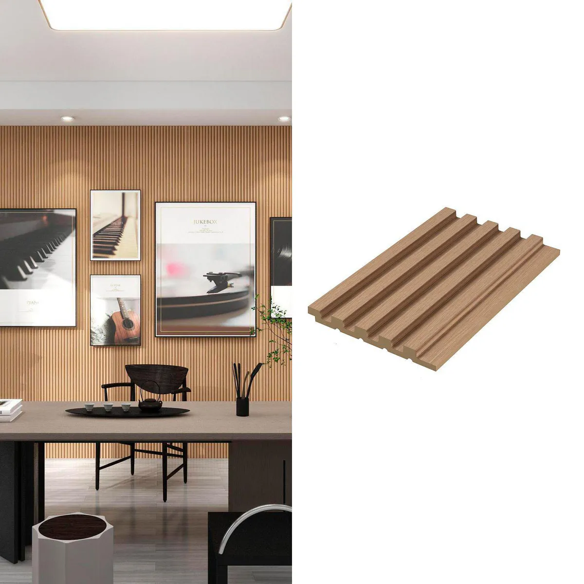 HOLZTEK - Wallpanel Interior Brown 240x12cm 0.28m2 - Venta por unidad