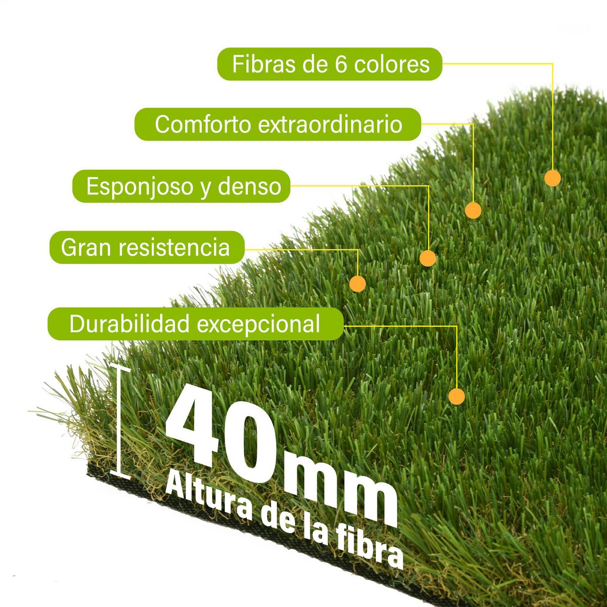 JUST HOME COLLECTION - Pasto Sintético 40 mm x m2