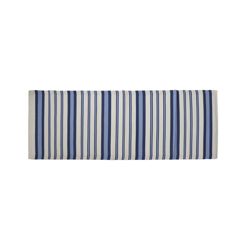 JUST HOME COLLECTION - Alfombra de Terraza Moderno Azul/Blanco 230x80cm