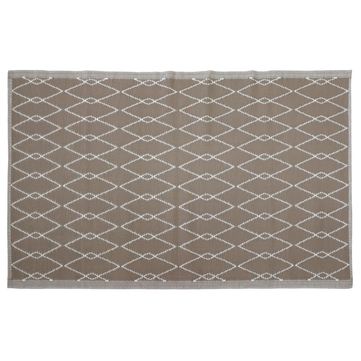 JUST HOME COLLECTION - Alfombra de Terraza Boho Taupe/Blanco 180x120cm