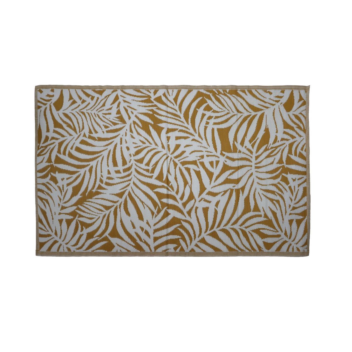 JUST HOME COLLECTION - Alfombra de Terraza Vintage Mostaza/Blanco 230x160cm